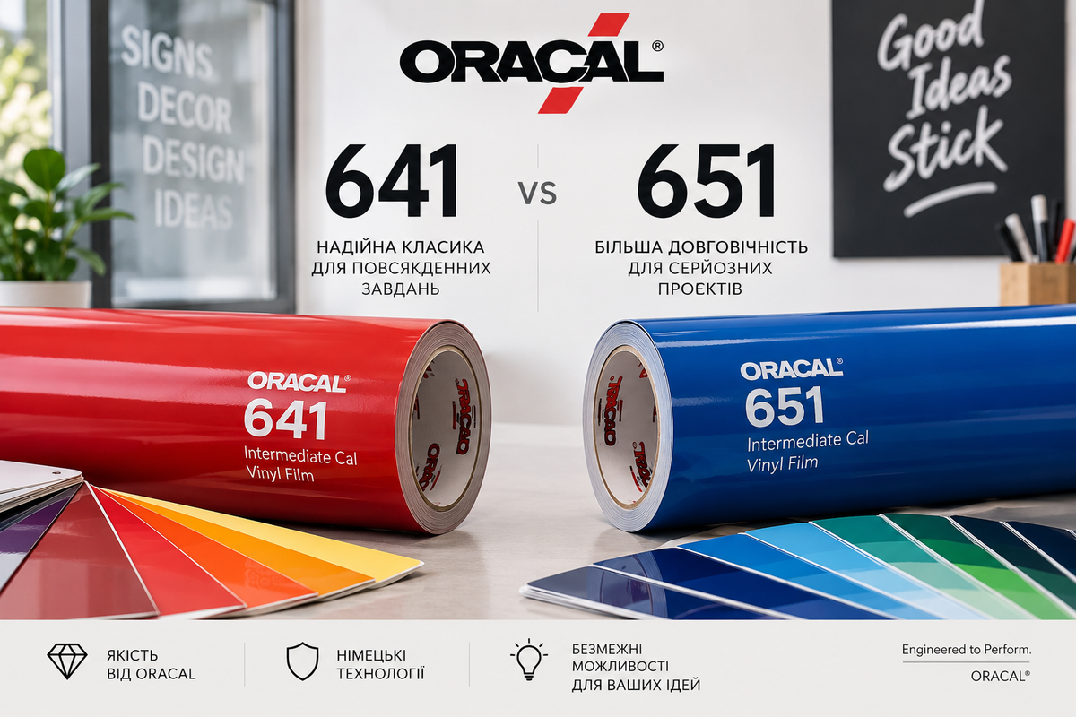 Oracal 641 чи 651: у чому різниця та яку плівку краще вибрати?
