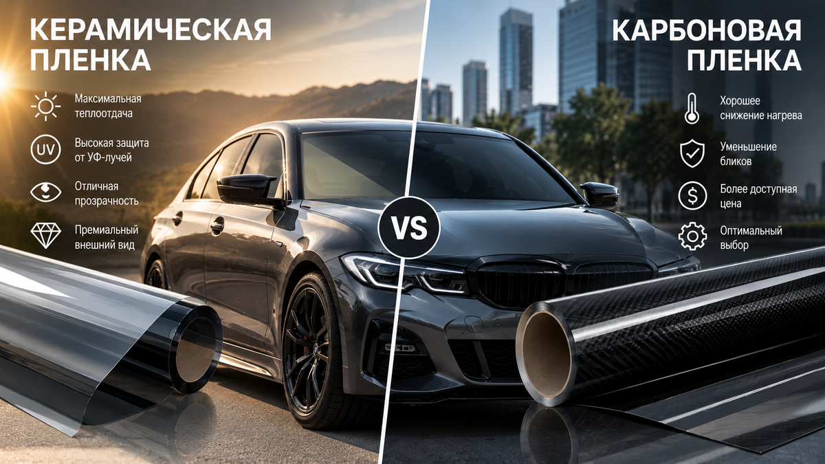 Керамическая или карбоновая пленка для авто: что лучше