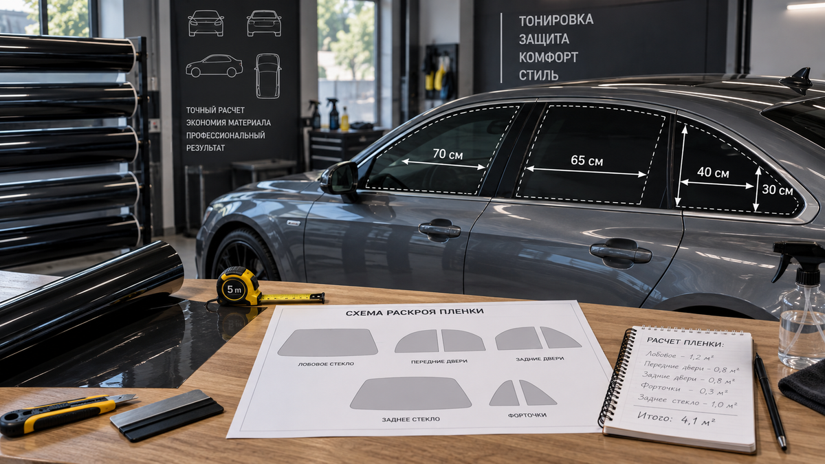 Как рассчитать количество пленки для тонировки автомобиля