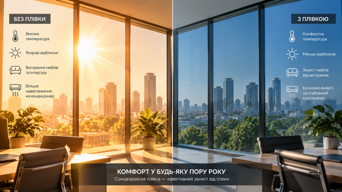 Яка плівка краще захищає приміщення від спеки