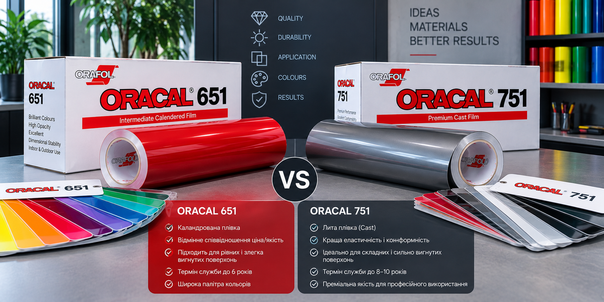 Oracal 651 чи 751: у чому різниця та яку плівку вибрати
