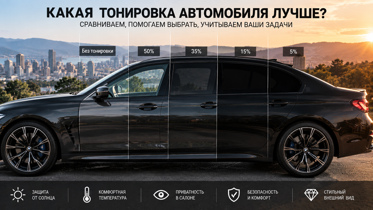 Какая тонировка автомобиля лучше