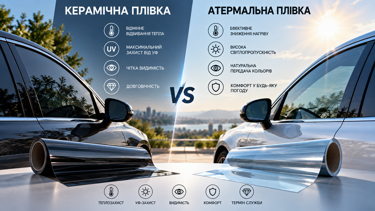 Керамічна чи атермальна плівка для авто: що краще?