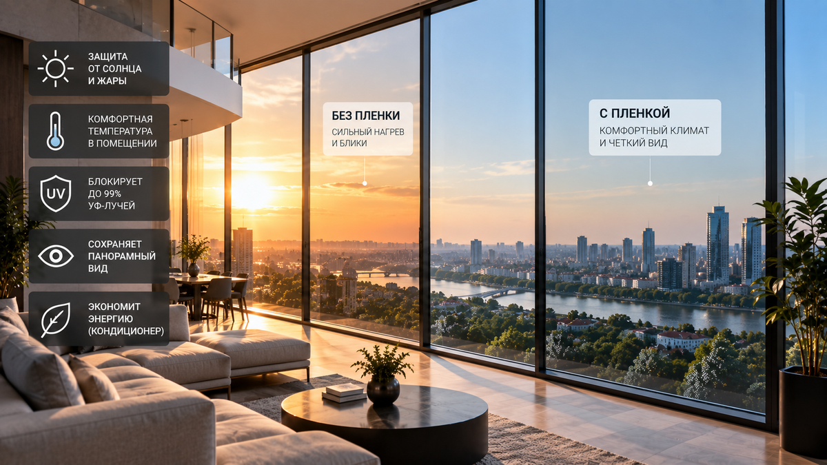 Пленка для панорамных окон: какую выбрать