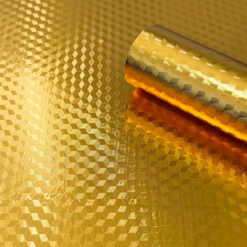 Самоклеюча плівка 3д куби золото 0,40х10м (MM-6008-1) SW-00000792