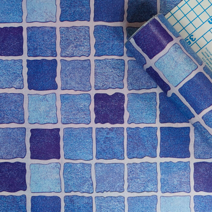 Самоклеюча плівка синя мозаїка 0,45х10м (10366) SW-00000825 1